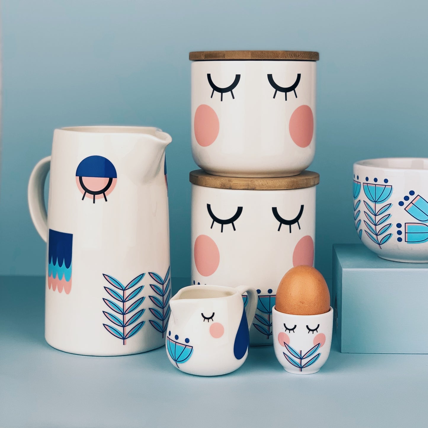 Blue Birdies Transfer Set