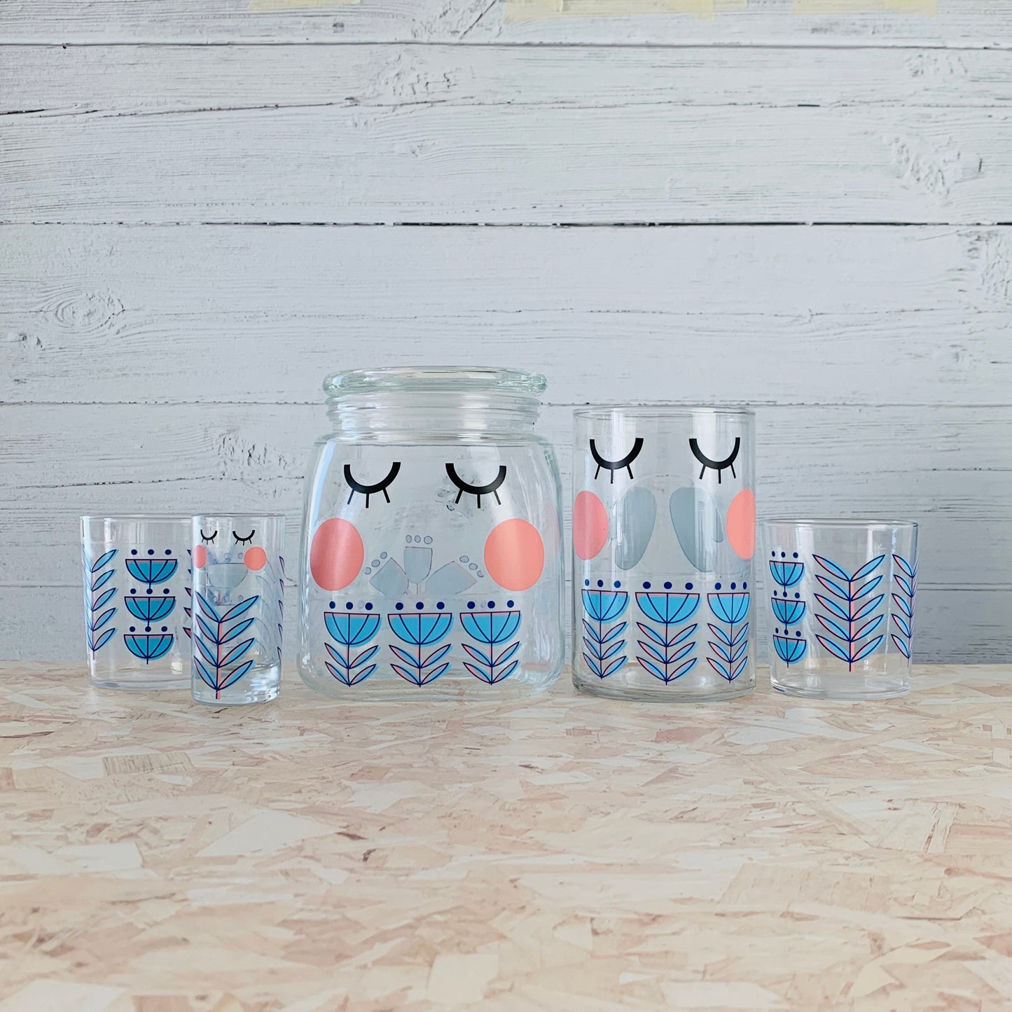 Blue Birdies Transfer Set